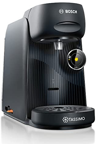 Bosch Tassimo Finesse Kapselmaschine TAS16B7 Kaffeemaschine by, 70 Getränke, intensiverer Kaffee auf Kopfdruck, Abschaltautomatik, perfekt dosiert, platzsparend, 1400 W, schwarz