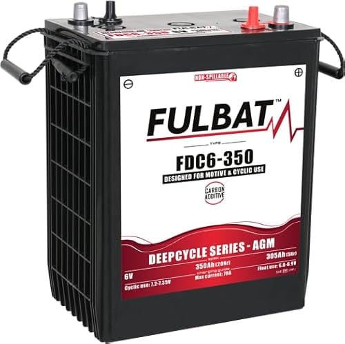 FULBAT BATTERIE DEEP CYCLE AGM CARBONE FULBAT FDC6-350 6V 350AH