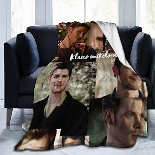 Kuschelige Plüsch-Klaus-Thow-Decke Mikaelson-Flanelldecke, Bettwäsche, warmes Fleece, weiche Decke für Sofa, Couch, Wohnzimmer, Büro, Auto, Camp, Stranddecken, 127 x 102 cm