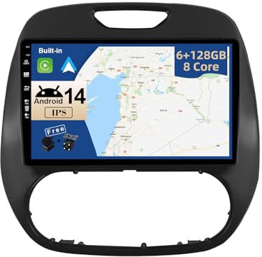 JOYX - 8-Core, 6G+128G - Android 15 IPS Autoradio Pour Renault Kaptur Captur (2014-2019) - Sans fil Carplay + Android Auto - LED Caméra + MIC - 2 Din 9 Pouce - DSP Dab Volant WLAN 360-Caméra Fast-boot