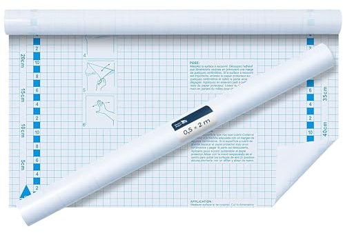 RAYLU PAPER – Forro Autoadhesivo para Plastificar Libros y Cuadernos de 80 micras, Polipropileno Fundido Transparente que Protege tus Materiales Escolares (2 x 0,5)
