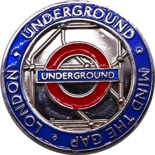 Licensed London Underground Coin Shaped Fridge Magnet - 4 Styles: Underground, Mind the Gap, London and Train