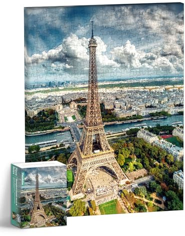 PieceRelax Puzzle Wandbild – Henry Do - Aerial Photography - Eiffel Tower, Paris | DIY-Puzzle zum Aufhängen | Wanddeko für Zuhause & Büro [HN1310]