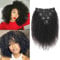 EINbeauty Kinky Curly Clip in Extensions Echthaar.8 Teile 120 g.Invisible Echthaar Perücke Extensions Clip in.Natürliche Schwarze Clip Ins für Schwarze Frauen.12Inch.18Clips