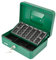HMF 10022-06 Caisse à monnaie verrouillable avec plateau pour compter les pièces | 25 x 18 x 9 cm | Vert