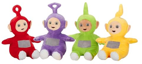 Teletubbies Plüschtier Premium Qualität Super Soft Kuscheltier Po, Tinky-Winky, Laa-Laa, Dipsy Plush Peluche 37cm Offizielle Lizenz (Teletubbies 4er Set 37cm)
