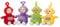 Teletubbies Plüschtier Premium Qualität Super Soft Kuscheltier Po, Tinky-Winky, Laa-Laa, Dipsy Plush Peluche 37cm Offizielle Lizenz (Teletubbies 4er Set 37cm)