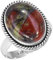 Jeweloporium 925 Silber Ringe für Damen Größe 62(19.7) Mehrfarbig Echt Drachenblut-Jaspis Edelstein Kostüm Silber Ringe Jubiläum - Geschenk Jahrgang Schmuck