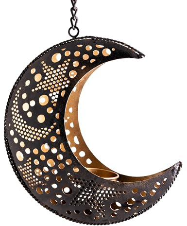 NKlaus Teelichthalter Mond Orientalisches Licht aus Eisen 18x15cm | Als weiteres Produktmerkmal ist Mond angegeben