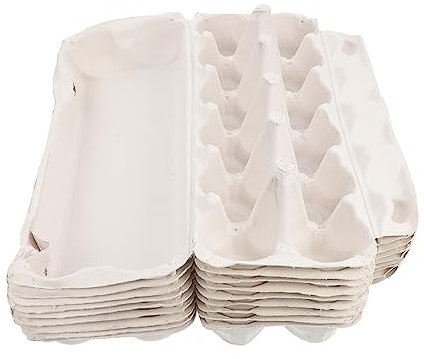 Angoily 10 Piezas Bandeja Huevos Pulpa Contenedores Almacenamiento Huevos Tenedores Huevos Domésticos Hueveras Carton Cesta Alambre Redonda Rejilla Para Huevos