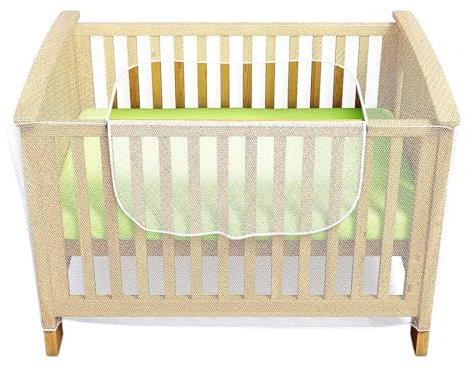 WMUVAZA Zanzariera per Lettino Neonato, Zanzariera Lettino da Campeggio per Bambini Universale, Zanzariera Universale Per Culle Lettini Lettino, Universale con Cerniera per Accesso Facile e Veloce