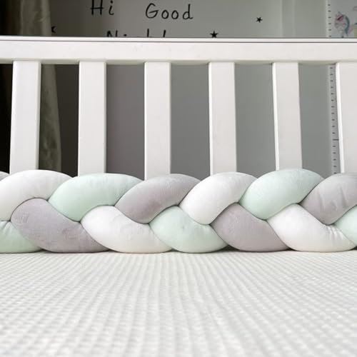GYCS Bettschlange Geflochten SeitenschläFerkissen Baby Babybett Nestchen Bettumrandung Nestschlange Knotenkissen Kantenschutz Stillkissen Bettrolle Zierkissen Bettumrandung,A16,2M