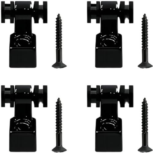 4 PCS Roller Guitar String Trees Guides Retainer for Fender Strat Stratocaster Tele Telecaster Electric Guitar (Black)