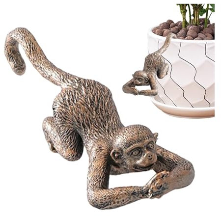 KUKUUU Monkey Statues Plant Pot Hanger Decorations