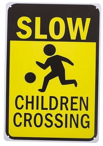 Gatuida Panneau De Signalisation Attention Garçon Fille Signal De Sécurité Pour Ralentir La Circulation Les Zones De Jeu