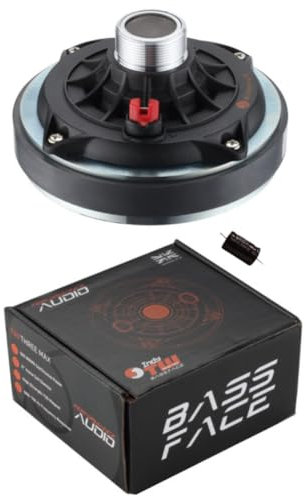 KIT SET PARA BASS FACE INDY TW/THREE MAX4 1 driver de compresión tweeter 150 watt rms 300 watt max, rosca de 3,4 cm para trompetas, 4 ohm, 101 db, bobina móvil 5,12 cm, 1 pieza + condensador de regalo