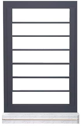 XILYZMO Robustes Fenster- Gitter, Kein Stanzen Nötig Erkerfenster Sicherheitsfenster, Aluminium Außenbereich Einbruchschutz Sicherheitsgitter Für Schlafzimmer Büro(60x80cm)