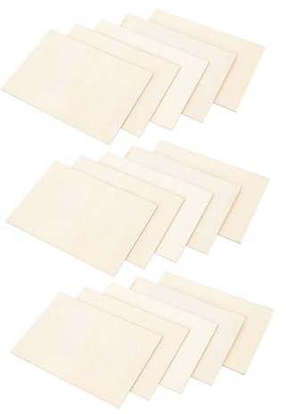 PHENOFICE 15stücke Teiliges Rechteckige Unbehandelte Holzblöcke Diy-holzdeko Basteln Holzchips Mit Leerer Oberfläche Zum Malen Schreiben Basteln Für Junge Mädchen Und Erwachsene