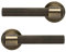 NAINOVA® Premium Knurled Internal Door Handle Lever on Rose | Antique Brass | Durable & Contemporary Design | Handle Set with Fixings (1)