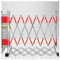 Traffic Fence,Stainless Steel Driveway Gate,Folding Security Gate With Rubber Base,for Traffic Control Easy To Install(900 X 120cm)
