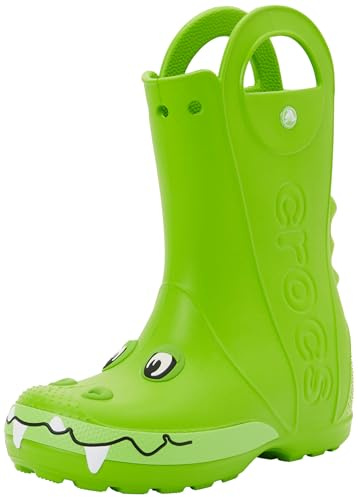 Crocs Unisexe Enfant Handle It Rain Boot K Bottes, Crocs Green, 29/30 EU