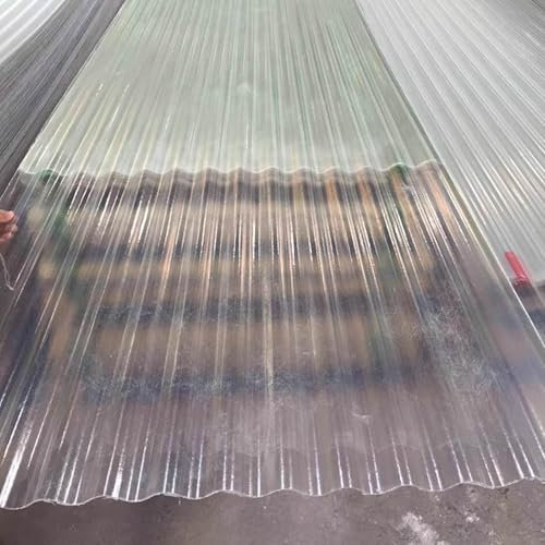 Placa Ondulada for Exterior,Plancha Transparente de 1mm,Paneles de Techo Silencioso,Garaje Corrugado,Chapa Ondulada for Invernaderos Prueba de Lluvia,con Tornillo 3/5/7/9 piezas(5 Pcs,0.9x1.3m/35x51in