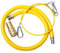 Commercial Gas Catering Hose 1/2 Inch x 1m - Heavy Duty Yellow Pipe for Kitchen, LPG, NG, Propane, Butane - Flexible Stainless Steel Braided Hose for Cookers, Grills & Appliances