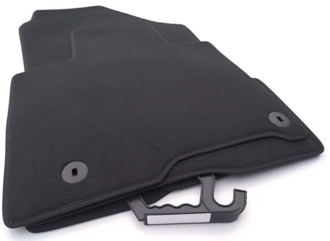 Fußmatten passgenau Hyundai Tucson (NX4E) PHEV ab 2020> Velours Premium Automatten Matten Set 4-teilig Schwarz Wetterfest Antirutsch