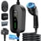 EzGoGo EV Charger Cable Type 2 to 3 Pin Plug 49.21Ft/15M Electric Car Charger 3kW, [6/8/10/13A] Type 2 Charging Cable 3 Pin EV Charger IP65 Advanced Protection Suitable for EVs & PHEVs