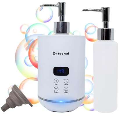 Oil Warmer for Massage, Massage Oil Warmer, Lotion Warmer for Spa, Salon and Barber Shops,with 2 Oil Bottle Dispenser,with 1 Grey Funnel,Atmosphere Lights,Temperature Control,Time delay Start,White