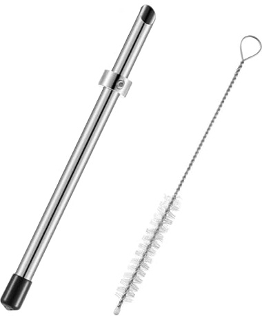 AWJUWHBJ Food Safe Stainless Steel Straw Punching Tool And Cleaning Brush For Lid Cups Lemon Squeezing Accessories Silicone Cleaning Brush For Drink Accessories