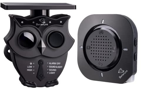Solar-Wireless-Einfahrts-Alarmsystem: 1/2 Meile, IP65, Outdoor-Bewegungsmelder, 120dB Sirene-Licht-Alarm, Außen/Innen-Schutz (1R1S)