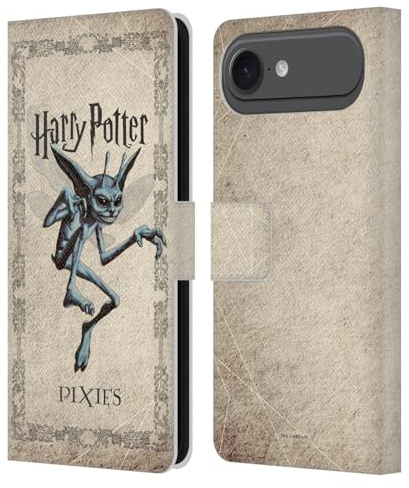 Head Case Designs Offizielle Harry Potter Cornish Pixies Geschoepf Chamber of Secrets II Leder-Wallet-Hülle Kompatibel mit Apple iPhone 17 Air