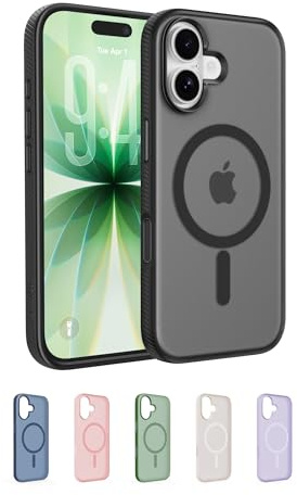 Belkin SheerForce Grip iPhone 17 Hülle MagSafe Kompatible Handyhülle mit Rutschfesten Rändern, iPhone Schutzhülle, Magnetisch, Transparent, Dünn und Stoßfest – Schwarz