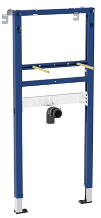 Geberit Duofix Basic Waschtisch-Element 112 cm für Standarmatur, selbsttragender Stahlrahmen, höhenverstellbar, DN50 Ablaufbogen, M10 Gewindestangen, Trockenbau-Vorwand – stabile & schnelle Montage