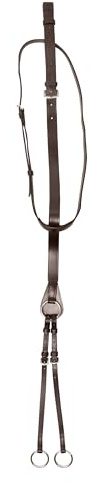 Imperial Riding Martingal IRH Core, Laufmartingal aus Leder mit Verstellbarer Gabel, Braun, Cob