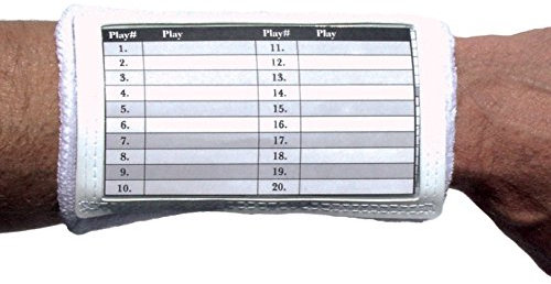 Unique Sports Unisex – Erwachsene PBB-W Football Playbook Band, Weiss/opulenter Garten, Einheitsgröße