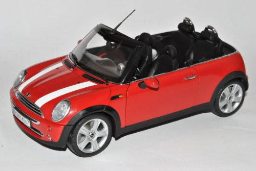 Kyosho Mini Cooper Cabrio Rot mit weißen Streifen R57 2008-2013 1/18 Modell Auto mit individiuellem Wunschkennzeichen