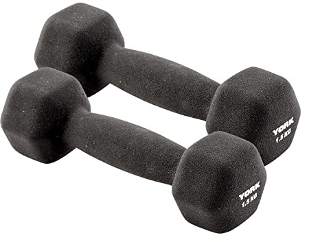 York Neoprene Hex Dumbbells Pairs 1.5kg x 2