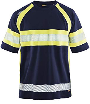 Blakläder Warnschutz-T-Shirt High-Vis Klasse 1, 1 Stück, L, marineblau / gelb, 333710518933L