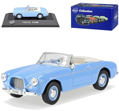 Volvo P1900 Sport Convertible Cabrio Blau 1956-1957 1/43 Atlas Modell Auto mit individiuellem Wunschkennzeichen
