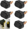 Mintice™ 5 X 12V 30A Auto KFZ Schalter Gelbe LED Licht EIN/AUS Wippenschalter Kippschalter 3-polig