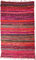GURU SHOP Leichter Flickenteppich, Flickendecke 100x160 cm - Rot-bunt, Baumwolle, Teppiche, Bodenmatten