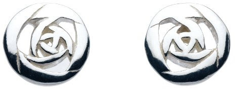 Dew Women's Mackintosh Open Rose Sterling Silver Stud Earrings