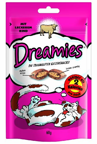 Dreamies Snacks mit Rind, 3er Pack (3 x 60 g)