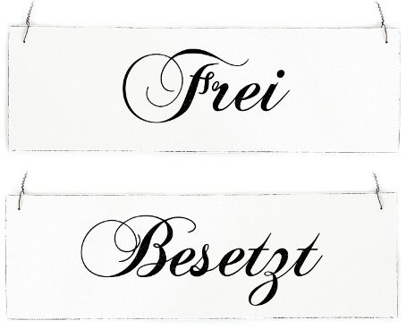 Vintage Shabby Schild Türschild FREI BESETZT Wendeschild Holzschild Landhaus