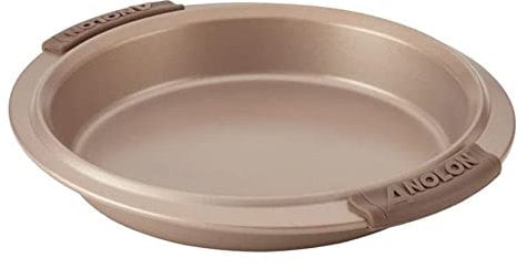 Anolon 59940 9 Round Cake Pan Steel, Alloy, Bronze