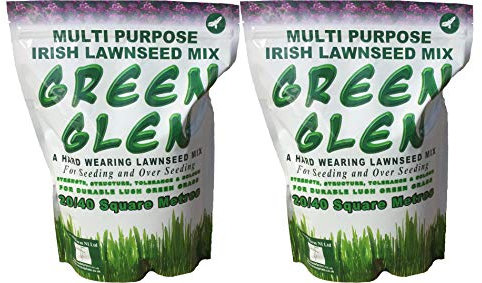 Green Glen Hard Wearing Grass Seed - Lawn Seed Mix for Hardy Ornamental Lawns, Sports, Amenity, Recreation and Play Areas.