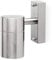 Smartwares GU10 Fassung Aussen-/ Wandleuchte, Edelstahl, Downlight 7,5 x 15,1 x 13 cm, Metall