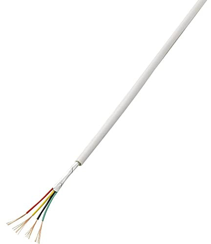 TRU COMPONENTS 1569082 Alarmkabel LiYY 10 x 0,22 mm², weiß, 50 m